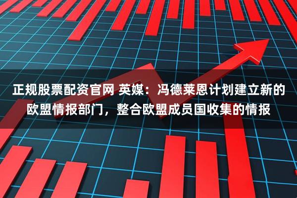 正规股票配资官网 英媒：冯德莱恩计划建立新的欧盟情报部门，整合欧盟成员国收集的情报